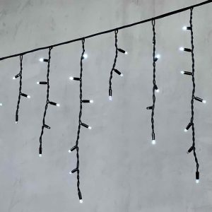 Гирлянда Бахрома 3.1 м Белая с Мерцанием, 120 LED, Каучук, IP65, LTC