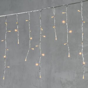 Гирлянда Бахрома 4,9 м Экстра Тепло-Белая Статика, 240 LED, Прозрачный ПВХ, IP54, LTC