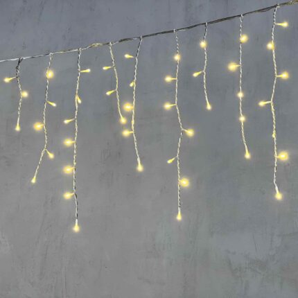 Гирлянда Бахрома 3x0,5 м Шампань 220В, 150 LED, Провод Прозрачный Силикон, IP65