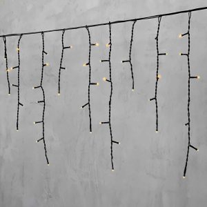 Гирлянда Бахрома 3,1 x 0,5 м Желтая 220В, 150 LED, Провод Черный ПВХ, IP54