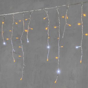 Гирлянда Бахрома 3,1 м Жёлтая с Мерцанием, 150 LED, Прозрачный ПВХ, IP54, LTC