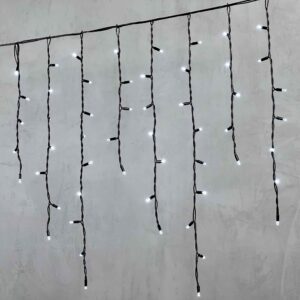 Гирлянда Бахрома 3.2 м Белая статика, IP65, 168 LED, Черный каучук