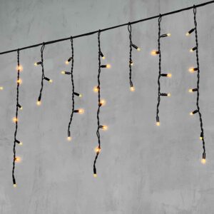 Гирлянда Бахрома 3,1 м Жёлтая Статика, 120 LED, Чёрный Каучук, IP65, LTC