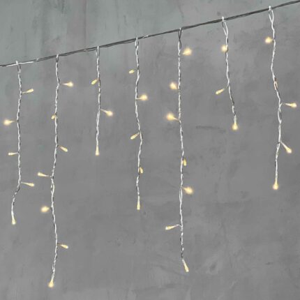 Гирлянда Бахрома 3,1×0,5 м Тепло-Белая Статика, 150 LED, Прозрачный ПВХ, IP54, LTC