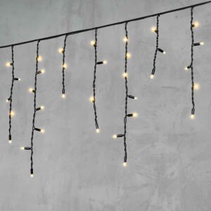 Гирлянда Бахрома 3,1 м Тепло-белая Статика, 120 LED, Чёрный Каучук, IP65, LTC