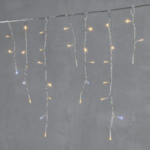 Гирлянда Бахрома 3,1 м Тепло-Белая с Мерцанием, 150 LED, Прозрачный ПВХ, IP54, LTC