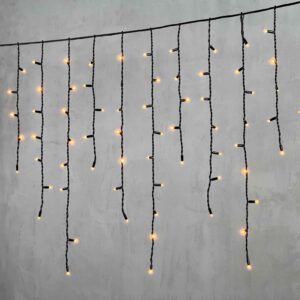 Гирлянда Бахрома 3.2 м Жёлтая Статика, 168 LED, IP65, Чёрный провод