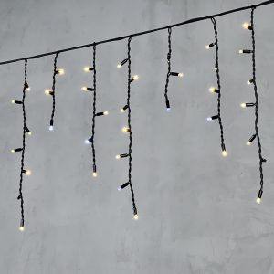 Гирлянда Бахрома 3,1 м Экстра Тепло-белый с Мерцанием, 120 LED, Черный Каучук, IP65, LTC