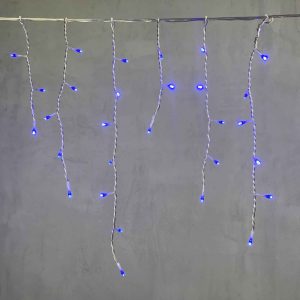 Гирлянда Бахрома 3 м Синяя Статика, 150 LED, Силикон, IP65, LTC