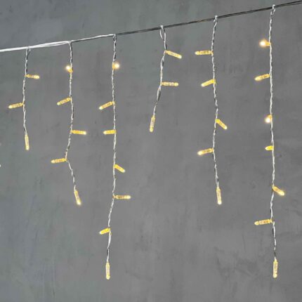 Гирлянда Бахрома с Колпачком 3,1×0,5 м Тепло-белый Статика, 120 LED, Прозрачный ПВХ, IP65, LTC