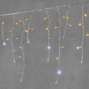 Гирлянда Бахрома 4,9 м Жёлтая с Мерцанием, 240 LED, Прозрачный ПВХ, IP54, LTC