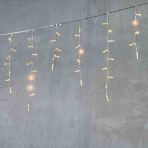 Гирлянда Бахрома 4,9 м Экстра Тепло-белый Статика, 189 LED, Прозрачный ПВХ, IP65, LTC