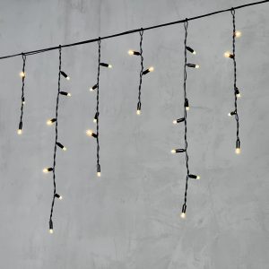 Гирлянда Бахрома с Колпачком 3,1×0,5 м Тепло-Белая Статика, 120 LED, Чёрный ПВХ, IP65, LTC