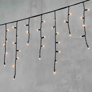 Гирлянда Бахрома 3,1 м Экстра Тепло-белый Статика, 120 LED, Чёрный Каучук, IP65, LTC