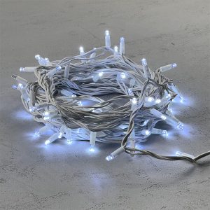 Гирлянда Нить 10 м Белая с Мерцанием Белого Диода, 75 LED, Белый Каучук, 220 В, IP65, LTC