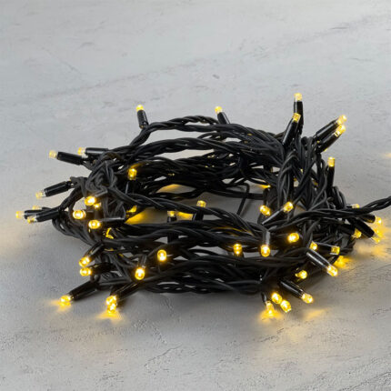 Гирлянда Нить 10 м Шампань Статика, 75 LED, Чёрный Каучук, IP65, LTC