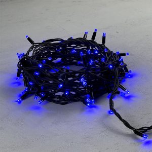 Гирлянда Нить 10 м Синяя Статика, 100 LED, Каучук, IP65, LTC