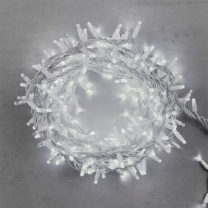 Гирлянда Нить Шатровая 10 м Белая с Мерцанием, 300 LED, Белый Каучук, LTC