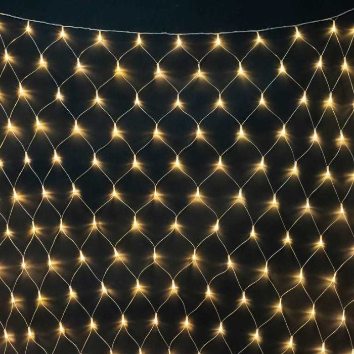 ПРИМЕР(LTC) Гирлянда Светодиодная Сеть 2x2 м, Тепло-Белая 220В, 256 LED, Провод Прозрачный ПВХ, IP54