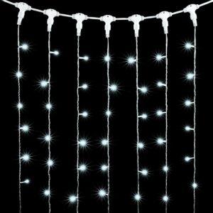 Гирлянда Занавес 2×1 м Белый Статика, 200 LED, IP54, прозрачный провод