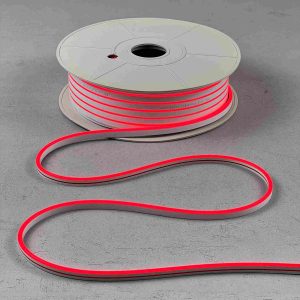 Односторонний гибкий неон 6×12 мм, 50 м, 12 В, 110 led, IP65, красное свечение