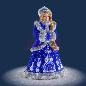 Новогодняя фигура из мишуры «Снегурочка», 1,9×3,1×1,5 м, IP65, холодный свет