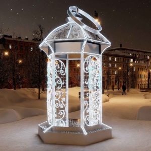 Световая арка-фотозона «Фонарь» 2,28×4,06 м, IP65, тёплое и холодное свечение