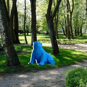 Полигональная скульптура Медвежонок - 3D GR 670