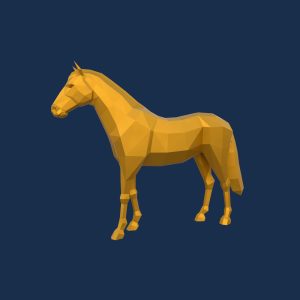 Полигональная скульптура Лошадь - 3D GR 704