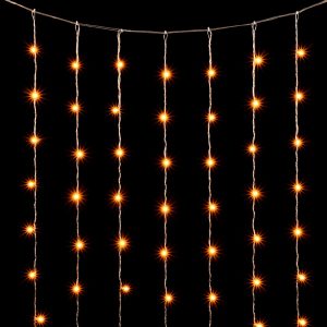 Гирлянда Занавес Облегчённый 2×2 м Жёлтый Статика, 400 LED, IP54