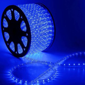Светодиодный Дюралайт Ø13 мм Синий 24В, 36 LED/м, Свечение 360°, IP65, Бухта 100м
