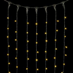 Гирлянда-занавес 2×3 м, Тепло-Белый Статика, 600 LED, чёрный каучук, IP65, 220В
