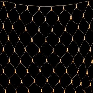 Гирлянда сетка с колпачком 2×3 м, тепло-белая статика, 384 LED, прозрачный ПВХ, IP65