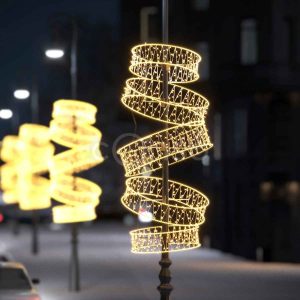 Консоль «Золотые кольца», 1,5×3×1,5м, IP65, золотое свечение