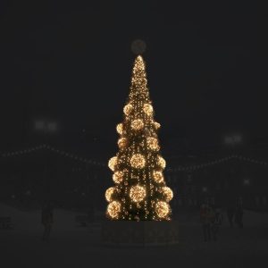 Комплект украшений на ёлку «Солнечный шар» – ELK 41 OBV, IP65, золотое свечение