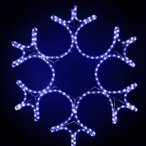 Световая фигура «Снежинка Ажурная», Ø0,55 м, IP54, синий свет