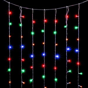 Гирлянда Занавес Облегчённый 2×2 м Разноцветный Статика, 400 LED, IP54
