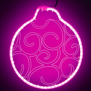 Световая фигура «Шар», 30×30 см, IP54, розовый свет