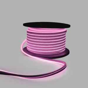 Архитектурный гибкий неон 8×16 мм, 50 м, 12 В, 120 led, IP65, розовое свечение