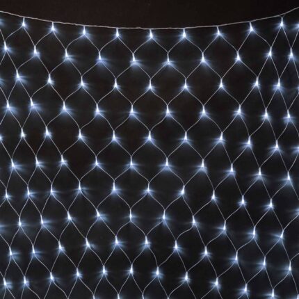 Светодиодная Сеть 2x3 м Белая 220В, 384 LED, Провод Прозрачный ПВХ, IP54