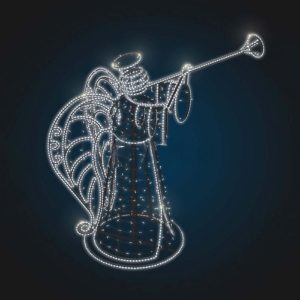 Новогодняя фигура «Ангел», 1,8м, IP65, холодный свет