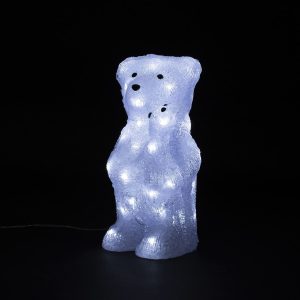 Световая фигура «Мишка с медвежонком», 0,3 м, IP54, 40 LED, белый свет