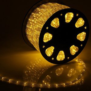 Светодиодный Дюралайт Ø13 мм Желтый 24В, 36 LED/м, Свечение 360°, IP65, Бухта 100м