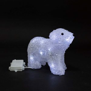 Светодиодный Медвежонок на Батарейках 23 x 11 x 17 см Белый, 16 LED, IP54