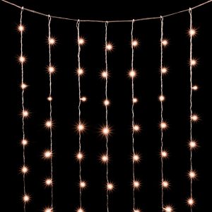 Гирлянда Занавес Облегченный 2×2 м Экстра Тепло-Белый Статика, 400 LED, IP54
