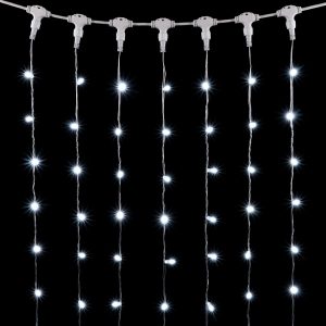 Гирлянда занавес с колпачком 1×6 м, Белый Статика, 600 LED, прозрачный ПВХ, IP65