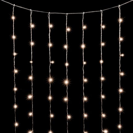 Гирлянда Занавес Облегченный 2×2 м Тепло-Белый Статика, 400 LED, IP54