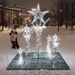 Световая композиция «Салют», 1,9 м, IP65, холодный свет