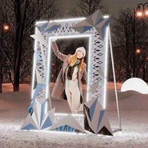 Новогодняя фотозона «Кристальная», 2,61м, IP65, холодный свет