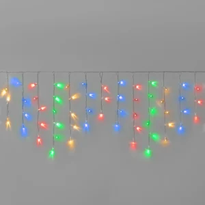 Гирлянда Бахрома 3×0,6 м Мульти Статика, 108 LED, Прозрачный ПВХ, IP65, INOX